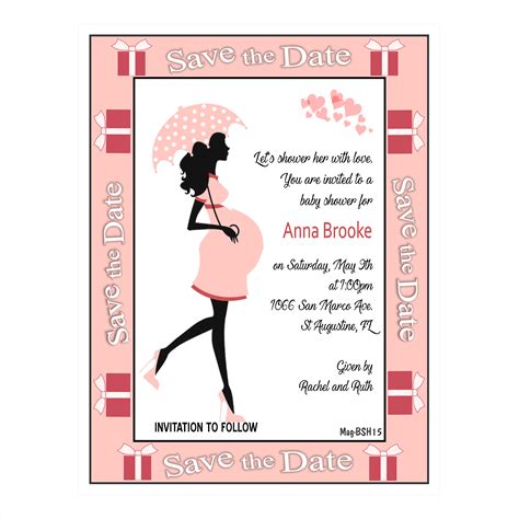 Polka Dot Paradise Baby Shower Save the Date Template