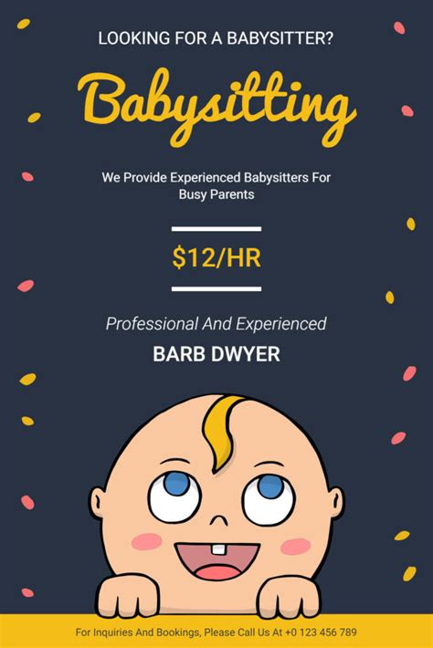 Babysitter Flyer Design 1