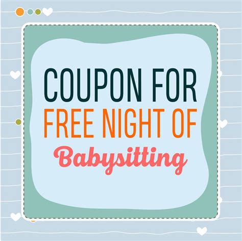 Babysitting coupon ideas