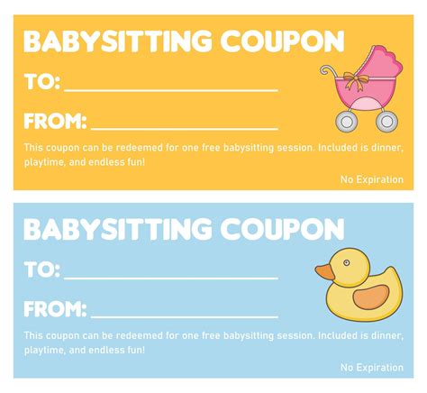 Babysitting coupons gallery 6