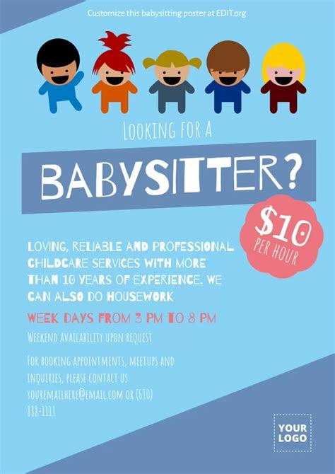 Babysitting Flyer Template Design