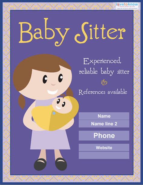 Babysitting Flyer Template Word