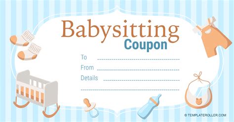 Babysitting Gift Certificate Template