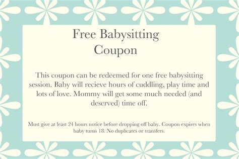 Babysitting Voucher Template 7