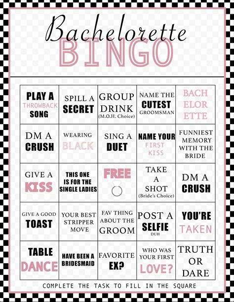 Bachelorette Party Bingo Image