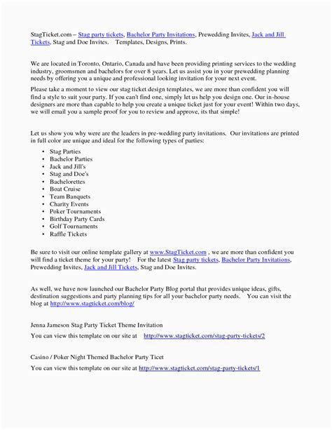 Bachelorette party email examples