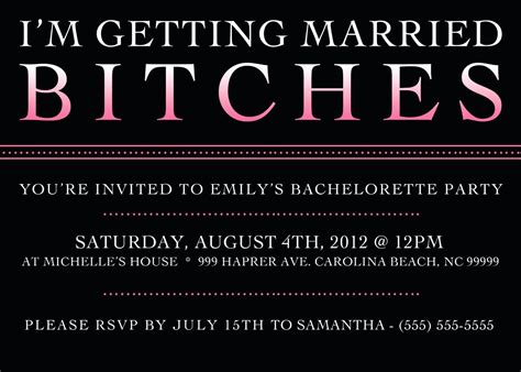 Bachelorette party email templates