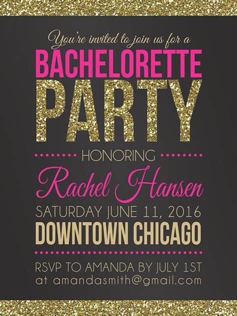 Bachelorette Party Invitation Template 1