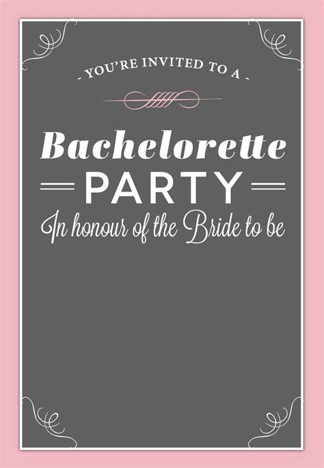 Bachelorette Party Invitation Template 5