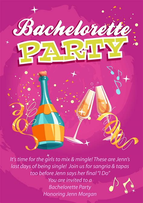 Bachelorette Party Invitation Template