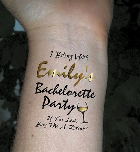 Bachelorette party tattoo ideas for the bride