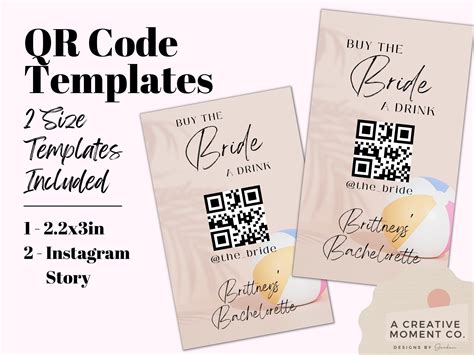 Bachelorette QR Code Template