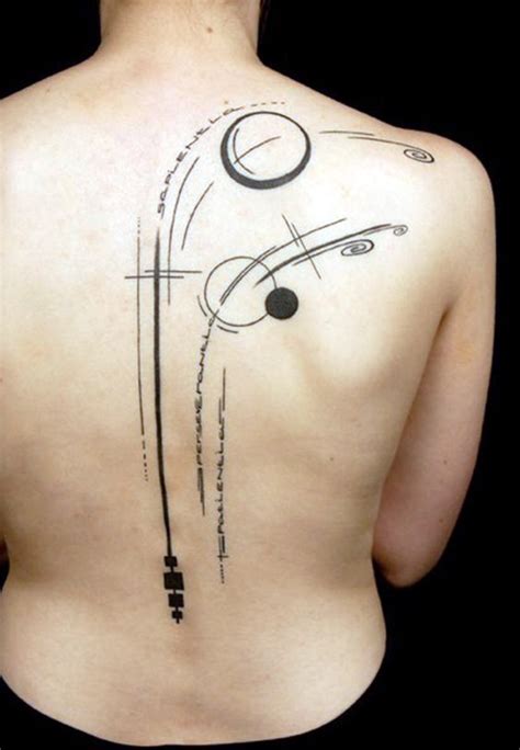 Abstract Back Tattoo for Women