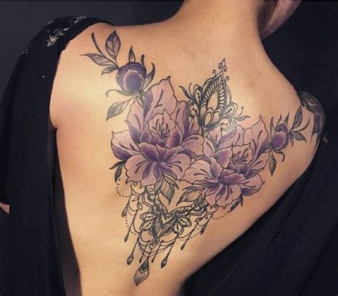 Floral Back Tattoo for Women