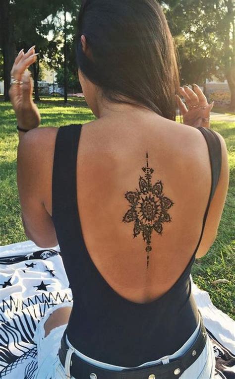 Geometric Back Tattoo for Women