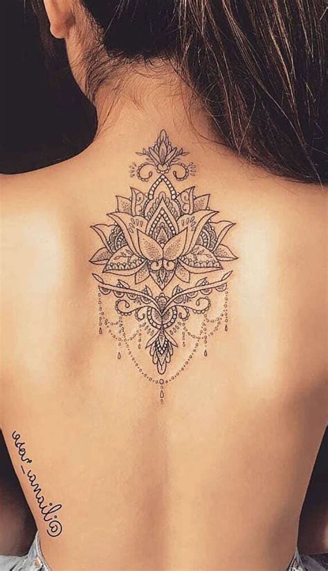 Mandala Back Tattoo for Women