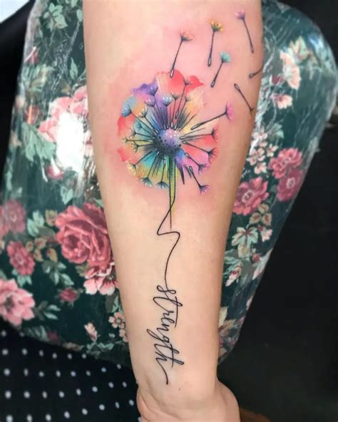 Watercolor Back Tattoo for Women