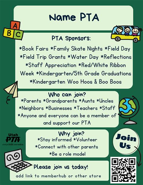 Back to School PTA Membership Flyer