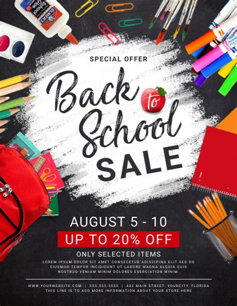 Back to School Sale Flyer