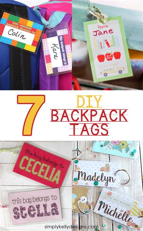 Backpack tags for kids ideas