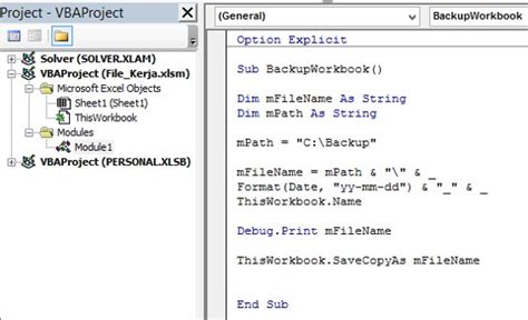 Backup Workbook Macro