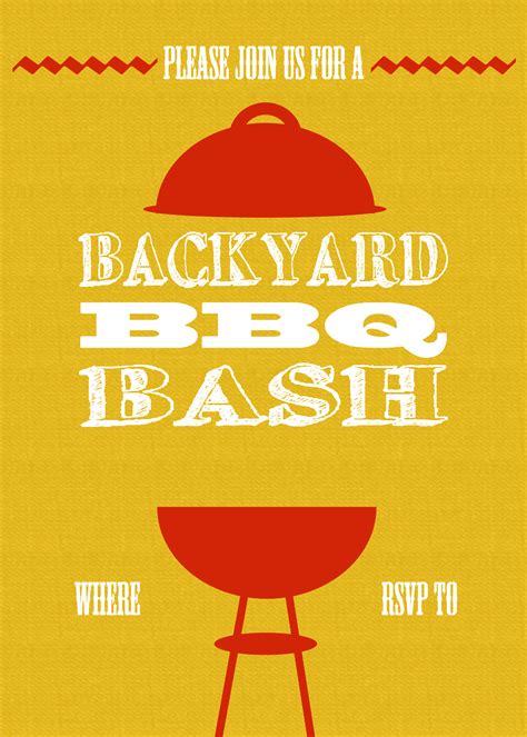 Backyard BBQ Invitation Template 2