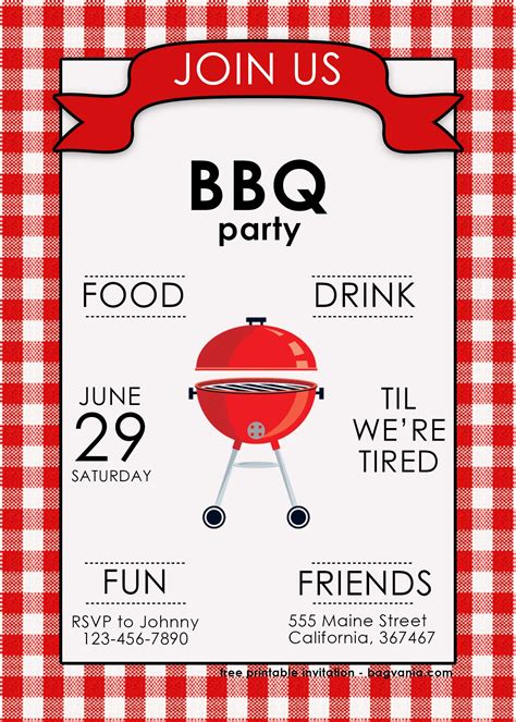 Backyard BBQ Invitation Template 5