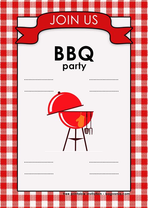 Backyard BBQ Invitation Template Free Download