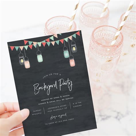 Backyard Party Invitation Template 7