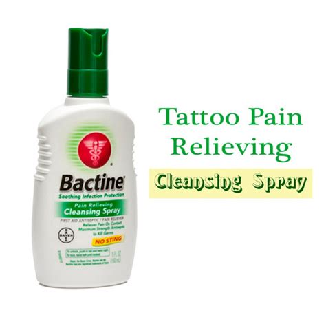 Bactine spray for tattoos