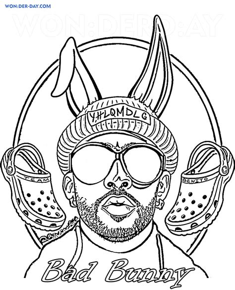 Bad Bunny Coloring Page