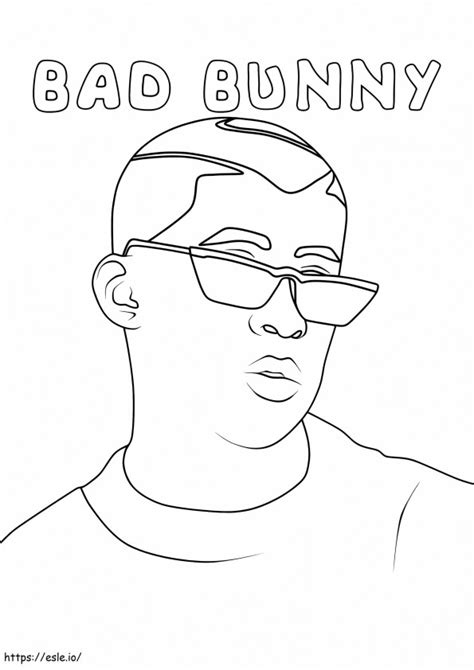 Bad Bunny Coloring Pages for Education