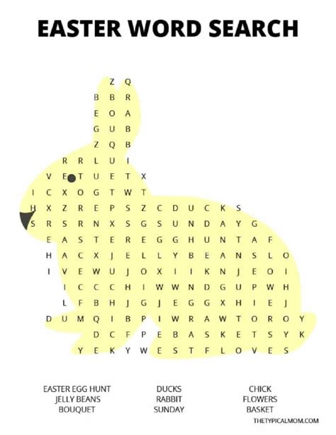 Bad Bunny Word Search