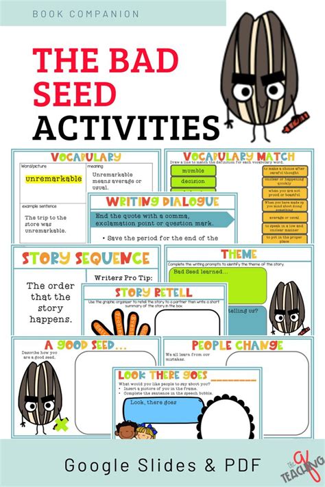 The Bad Seed educational activities for kids