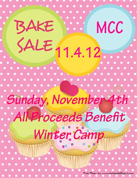 Bake Sale Flyer Template Microsoft Word