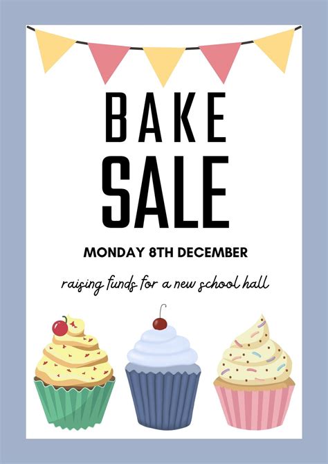 Steps to create a bake sale poster