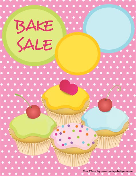 Design elements for a bake sale poster