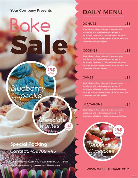 Bake Sale Poster Template Design 1