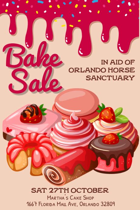 Bake Sale Poster Template Design 10