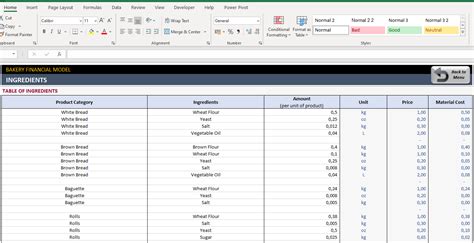 Bakery Orders Excel Template