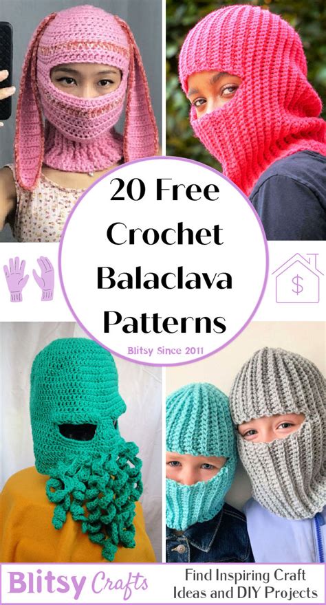 Balaclava patterns for skiing