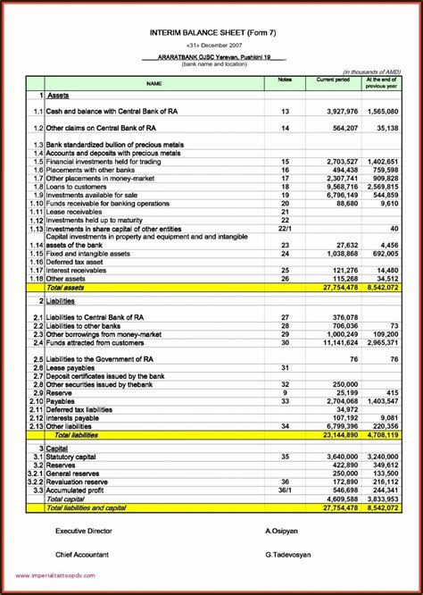 Balance Sheet Reconciliation Template Download