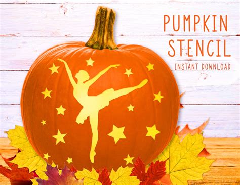 Ballerina pumpkin carving stencils