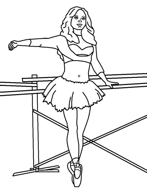 Ballet Barre Coloring Page