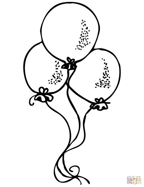 A balloon bouquet coloring page