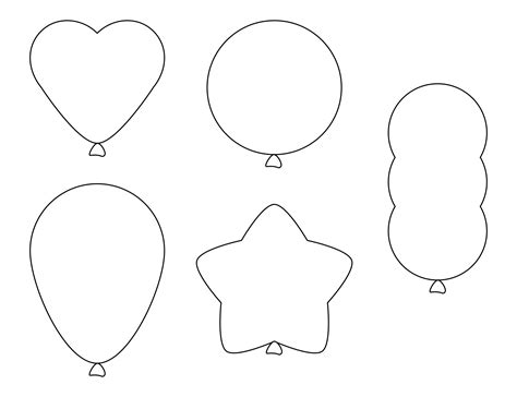 Balloon cut out templates for parties