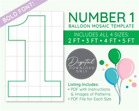 Balloon Mosaic Template Download