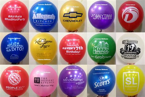 Balloon printing ideas for custom balloons