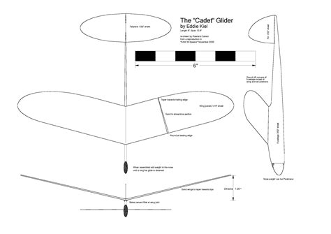 Free Printable Balsa Wood Glider Template