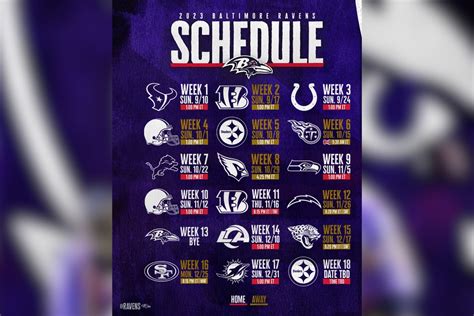 Baltimore Ravens football schedule 2023